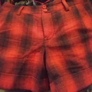 Lucky Brand size 27 red checkered shorts